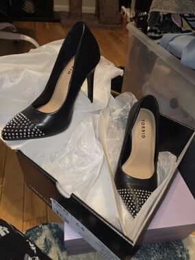 Torrid Black Studded Pointed-Toe Stilettos